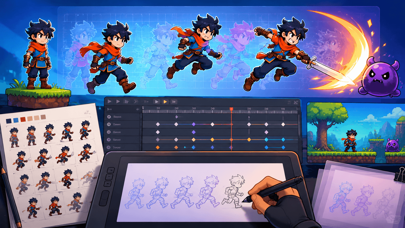 How to Create a 2D Game Character: A Complete Guide to Character Design and Animation