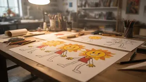 creation of hand drawn animation