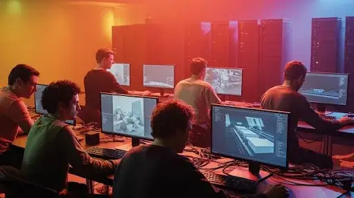 Render farm example