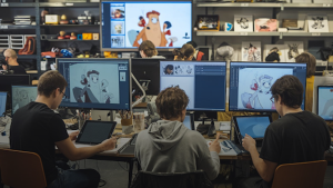animators working on animation