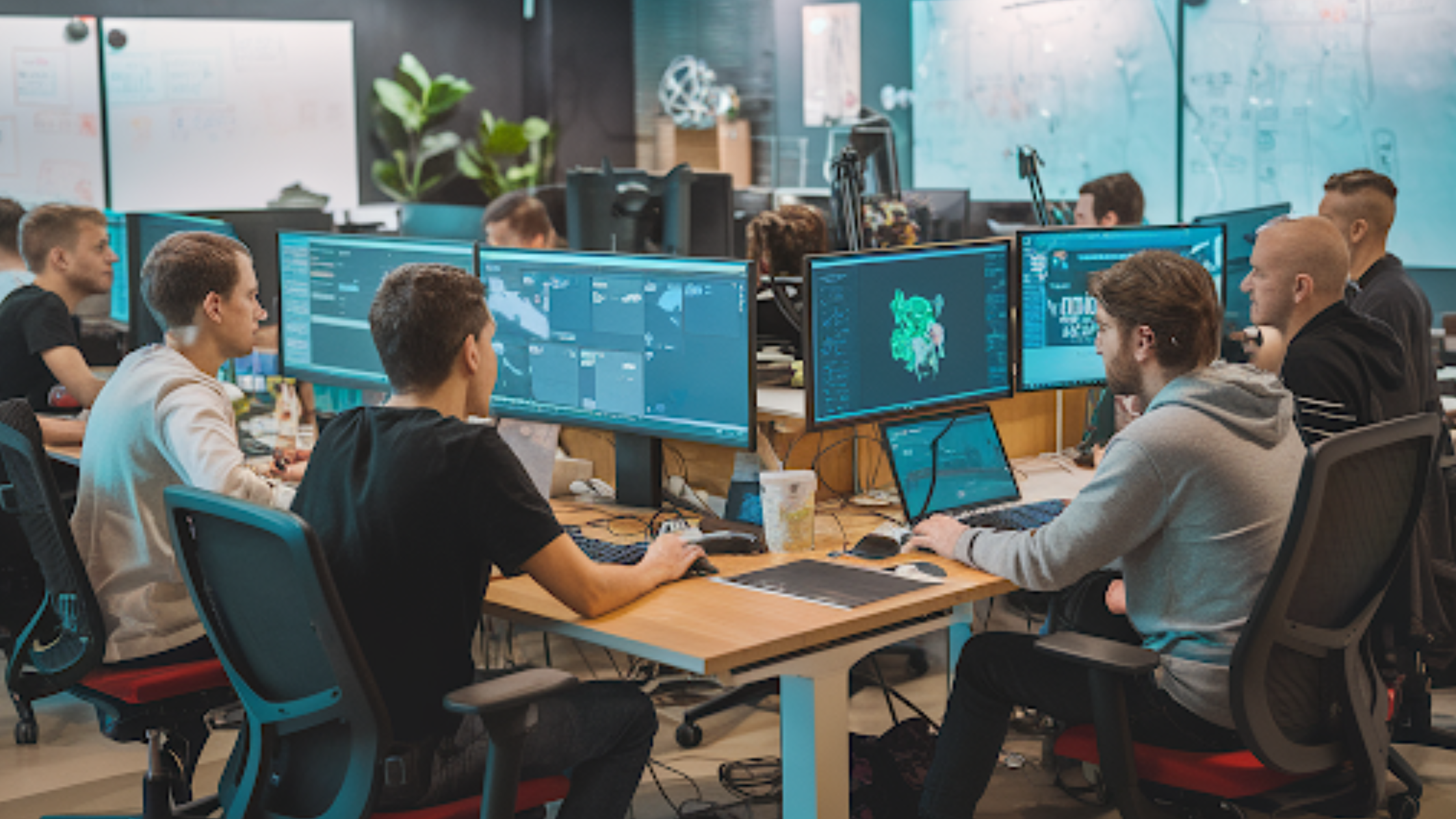 game developers working on mobile games