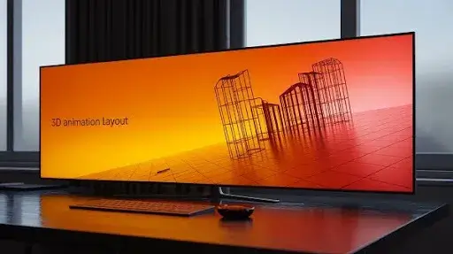 3D animation layout