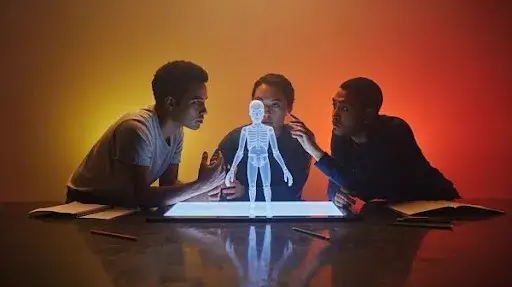 Animators planning skeletal animation