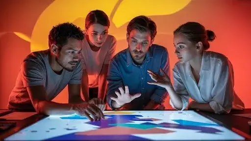 Animators working on an explainer video Animators working on an explainer video