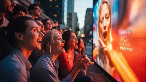Audience engaging with an animated video
