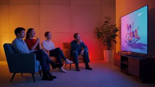 People watching an explainer video People watching an explainer video