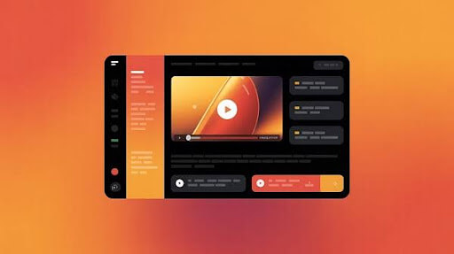 A template of a video landing page