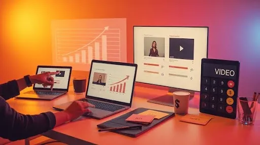 A visual representation of calculation of social media video production cost