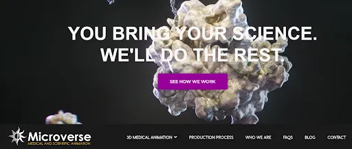 Microverse Studios homepage