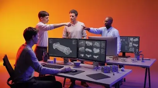 Professionals elaborating on the process of modular asset pipeline