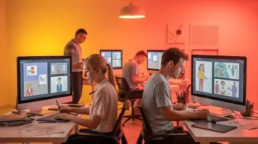 An animation agency working on animated explainer videos An animation agency working on animated explainer videos