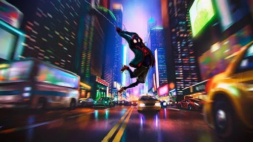 An instance of the movie, Spider-Man Into the Spider-Verse
