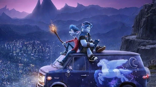 Barley and Ian Lightfoot sitting on top of a van
